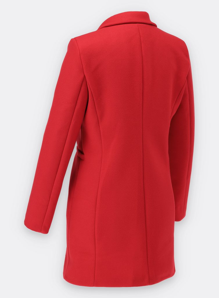Klasický dámský kabát červený - Kabáty - MODOVO