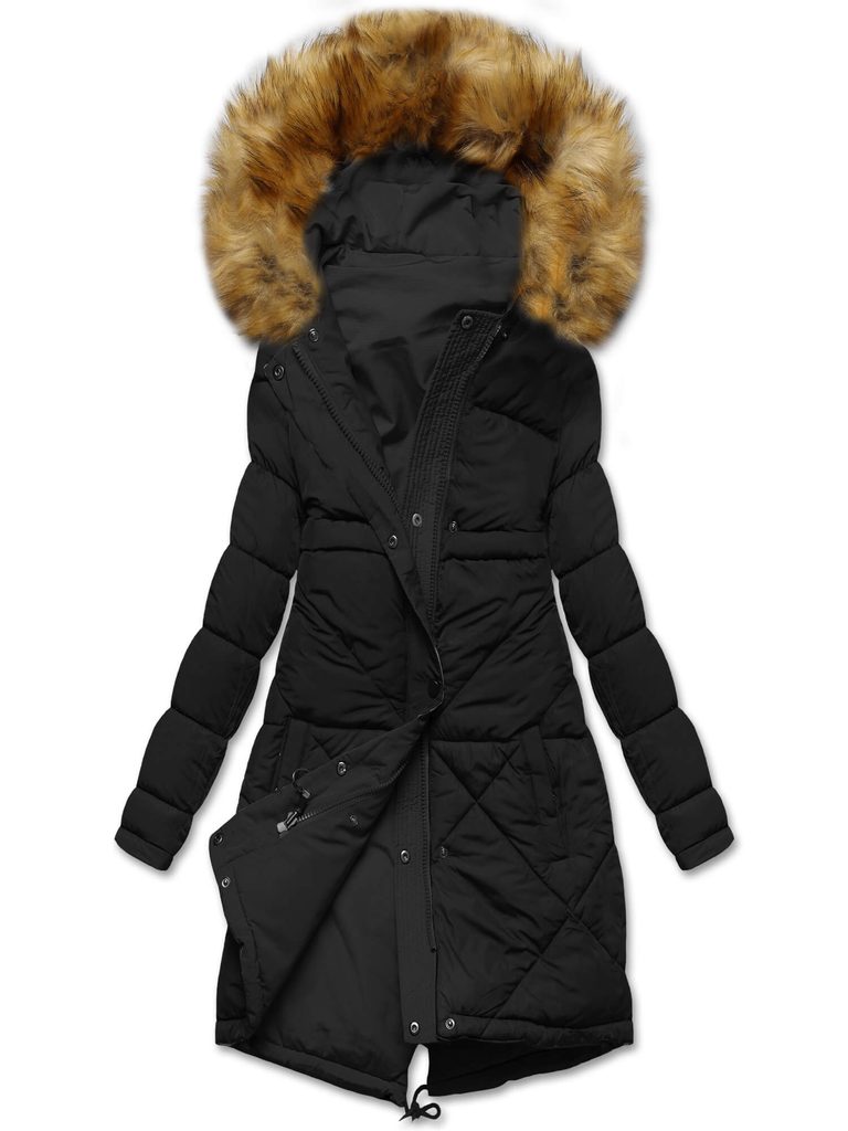 Dámská zimní oboustranná bunda černá - Zimní bundy - MODOVO