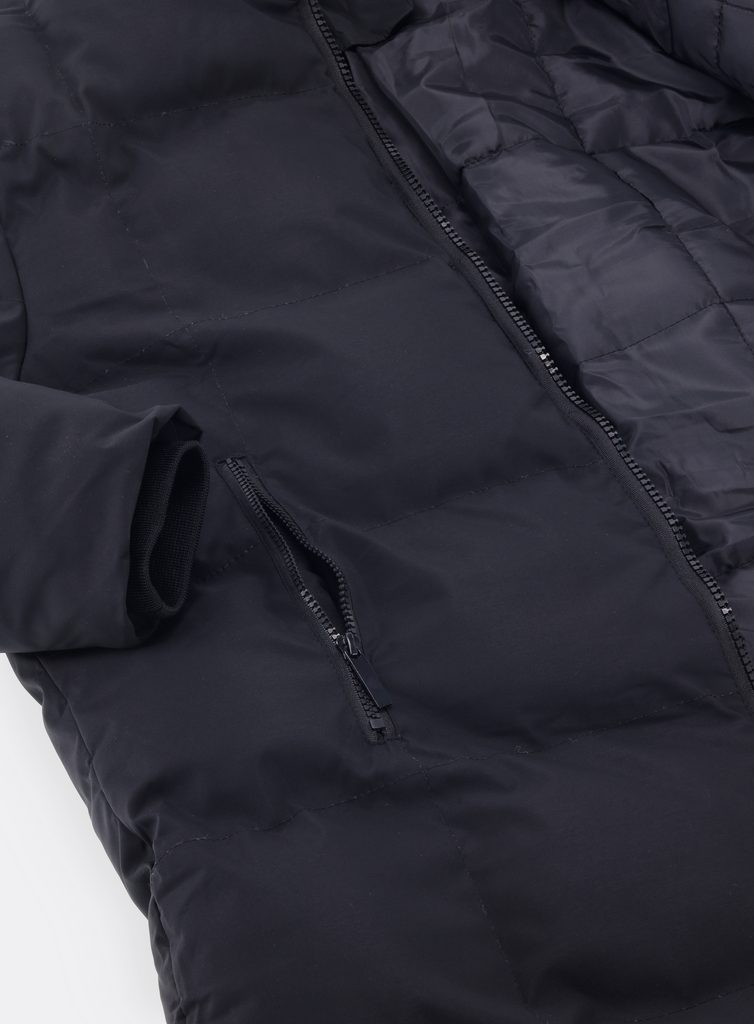 Pánska predĺžená zimná bunda čierna - Pánske bundy - MODOVO