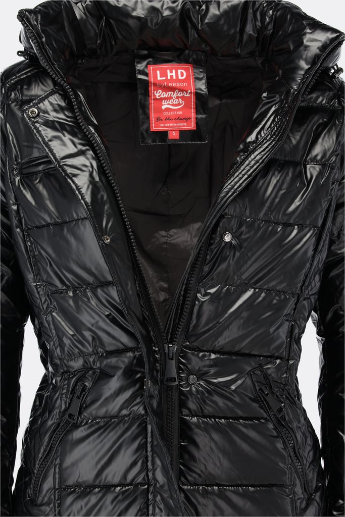 Dlouhá dámská prošívaná bunda černá - Zimní bundy - MODOVO