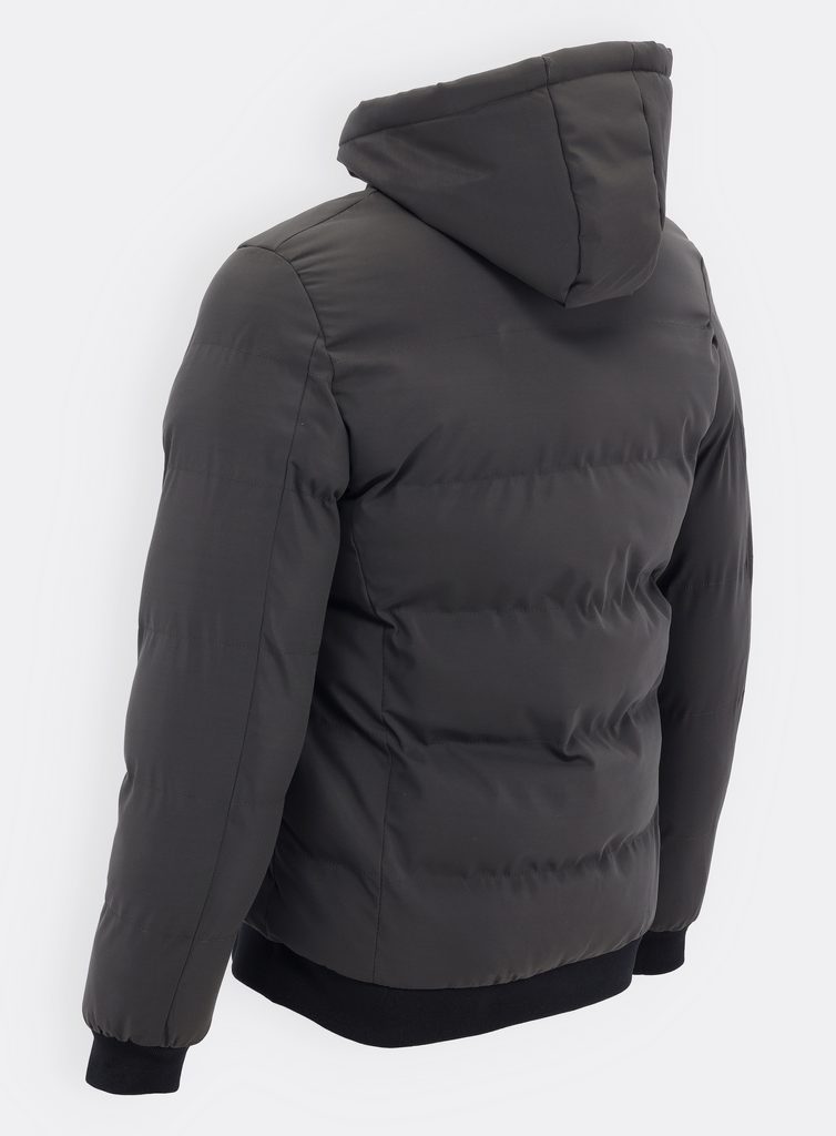 Pánska zimná bunda s kapucňou tmavozelená - Pánske bundy - MODOVO
