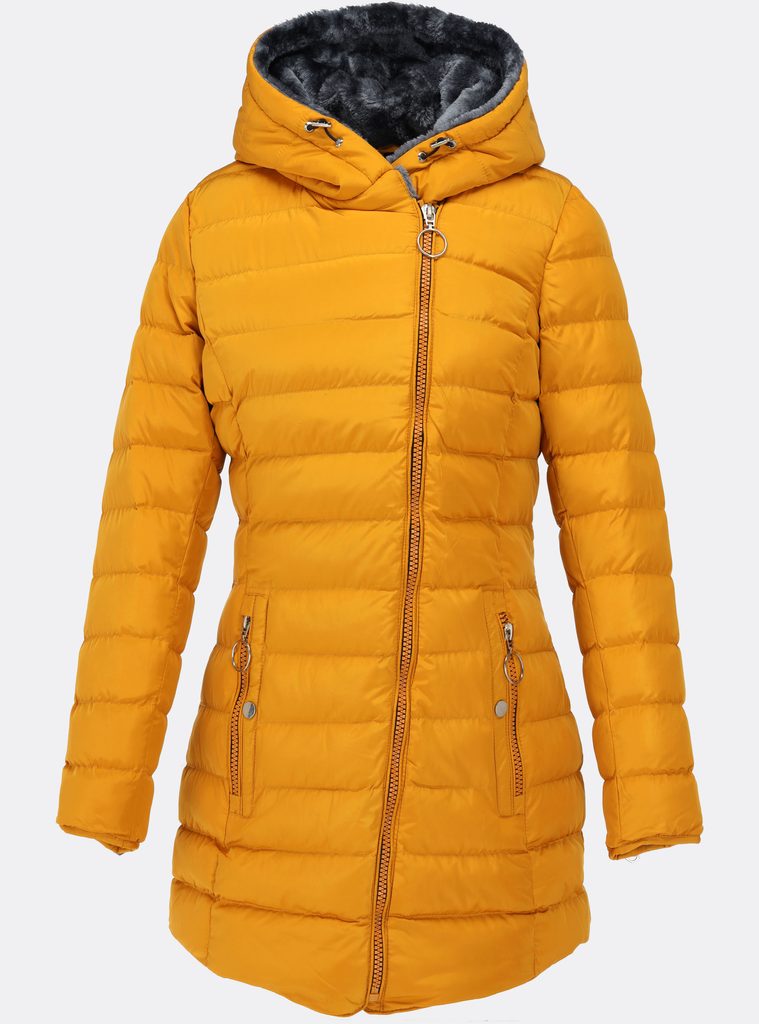 Dámska prešívaná zimná bunda žltá - Bundy - MODOVO