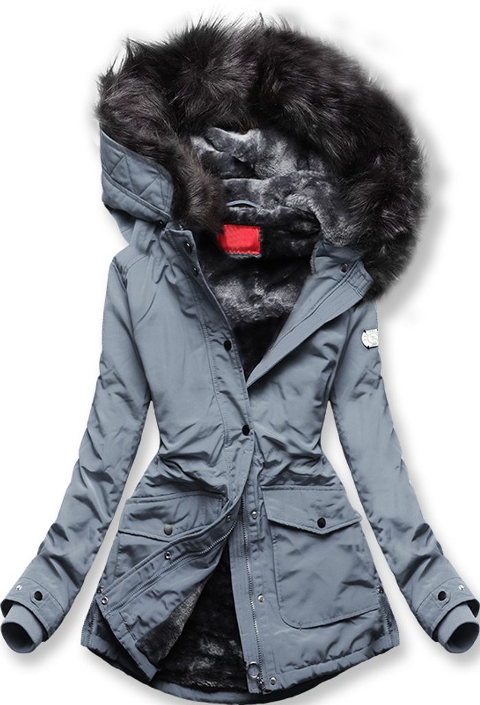 Női téli kabát szürke-kék - Téli kabátok - MODOVO