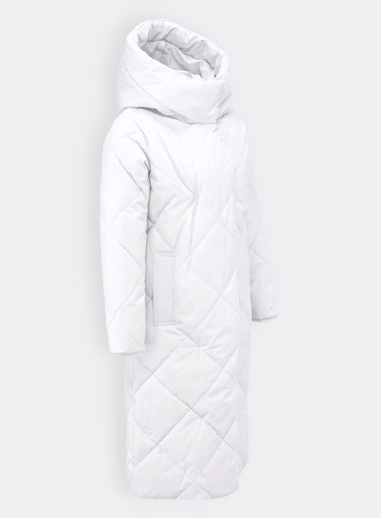 Dámska dlhá zimná bunda biela - Zimné bundy - MODOVO