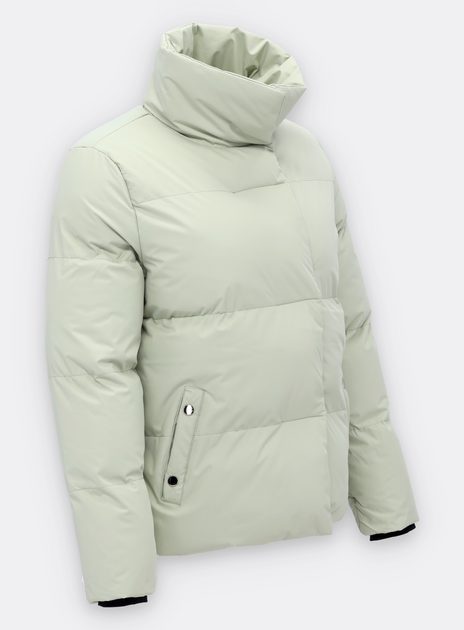 Dámska krátka zimná bunda mentolová - Zimné bundy - MODOVO