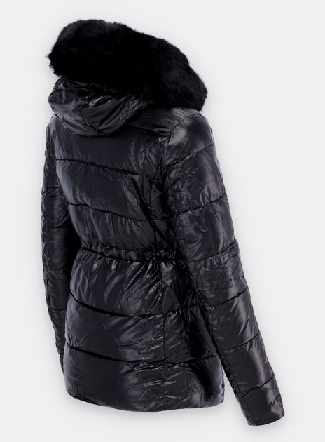 Dámska lesklá zimná bunda čierna - Zimné bundy - MODOVO