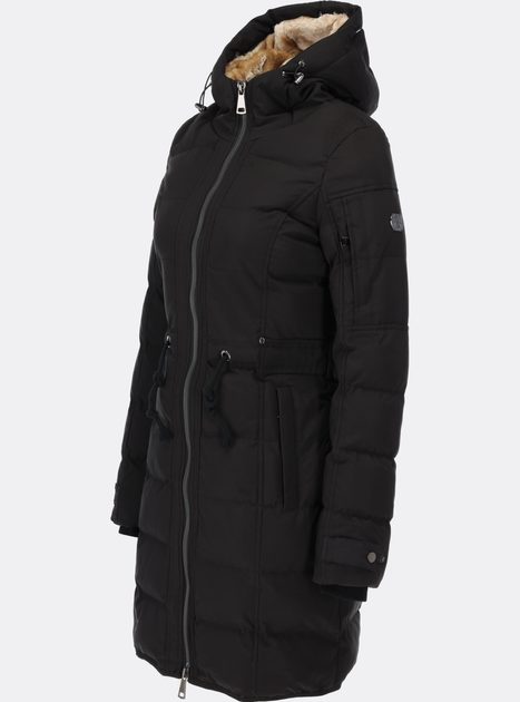 Dámská zimní bunda s kožešinou černá - Zimní bundy - MODOVO