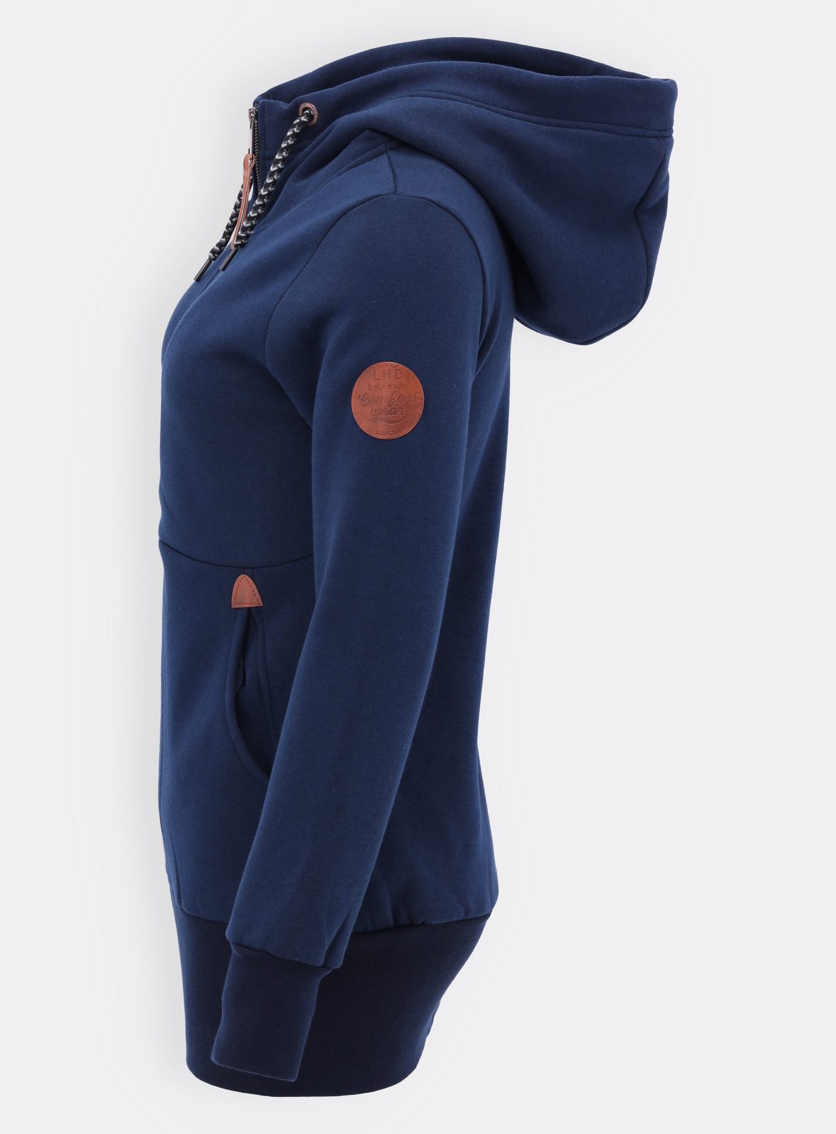 Dámská prodloužená mikina tmavě-modrá Mikiny MODOVO