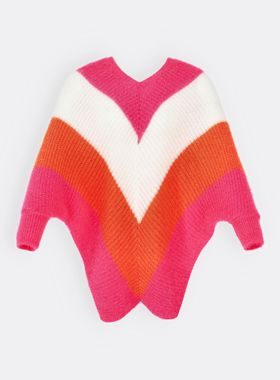 Dámsky sveter ružovo-bielo-oranžový
