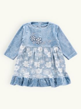 Dětské elegantní šaty KVĚTINKA světle modré