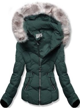 Zimní bunda s kapucí khaki