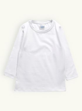 Detské tričko bez potlače biele