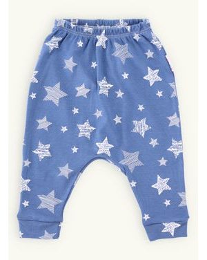 Detské tepláky s hviezdnou potlačou modré
