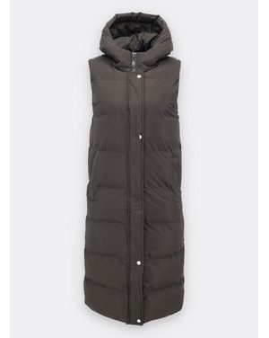 Dámska vesta s kapucňou tmavozelená