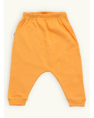 Dětské tepláky bez potisku žluté