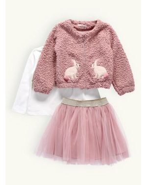Detský sukňový set ZAJAČIKY staroružová