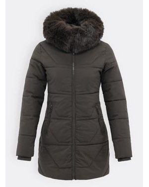 Dámska prešívaná bunda tmavozelená