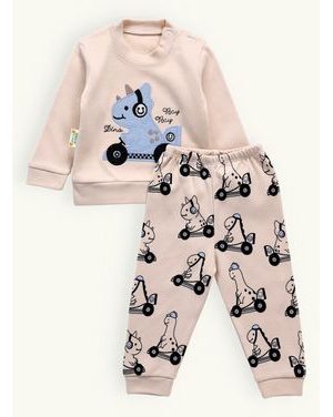 Dětská tepláková souprava NOSOROŽEC krémová