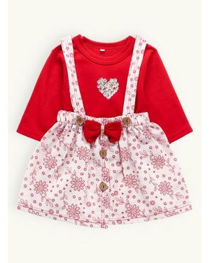 Dětská sukňová souprava SEDMIKRÁSKA červená