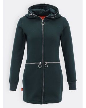 Tmavozelená dlhá dámska mikina