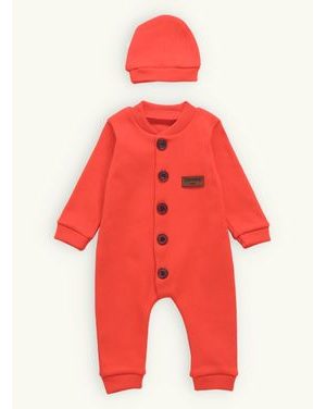 Detské rebrované body s čiapkou oranžové