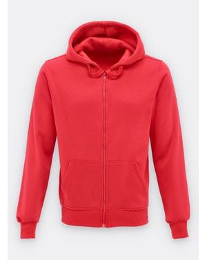 Pánska mikina s kapucňou bez potlače červená