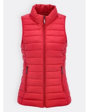 Dámska krátka prešívaná vesta červená