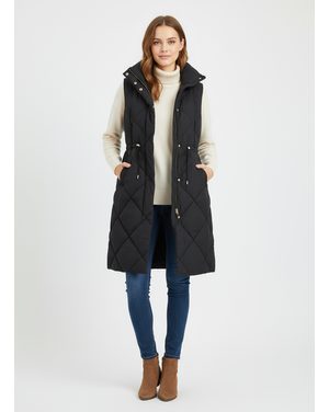 Dámska elegantná prešívaná vesta čierna