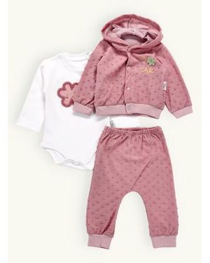 Dojčenská súprava VESELÝ KVET staroružová