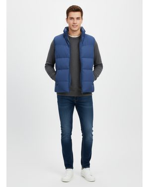 Pánska prešívaná vesta modrá