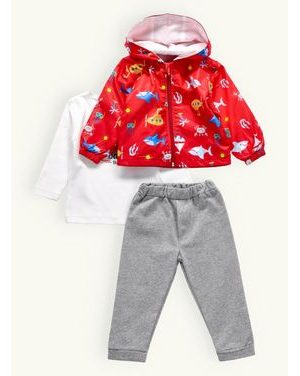 Detská vychádzková súprava OCEÁN červená