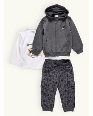 Dojčenská tepláková súprava MUSIC grafitová