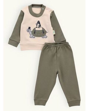 Dětská tepláková souprava KORYTNAČKA olivová