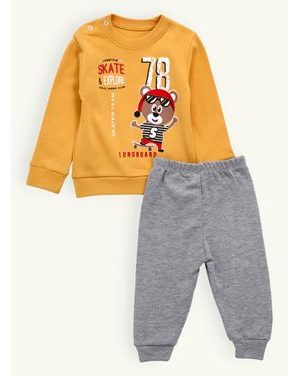Dětská tepláková souprava SKATE MEDVÍDEK žlutá