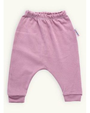 Dojčenské tepláky bez potlače bledofialové