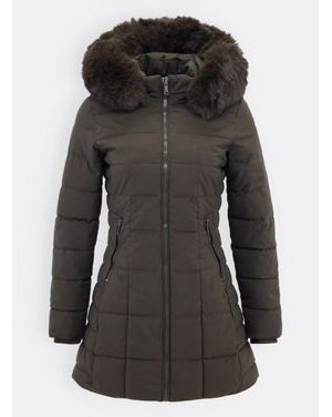 Dámska prešívaná bunda tmavozelená