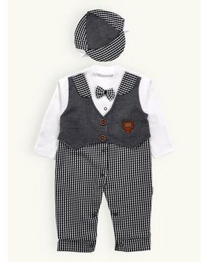 Novorodenecké body s čiapočkou tmavomodré