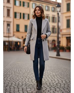 Dámsky kabát sivý