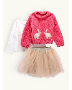 Detský sukňový set ZAJAČIKY ružová