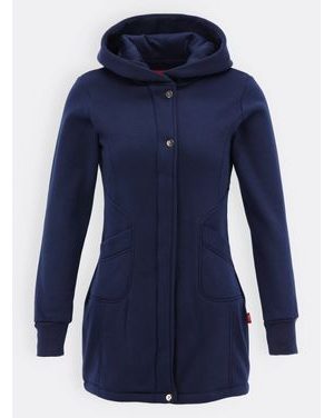 Tmavě modrá dlouhá dámská mikina