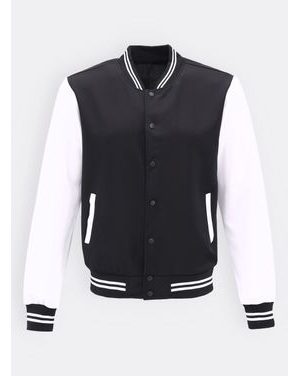 Pánska bejsbalová mikina čierno-biela