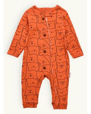 Dojčenské pyžamo VESELÉ MEDVEDÍKY tehlové