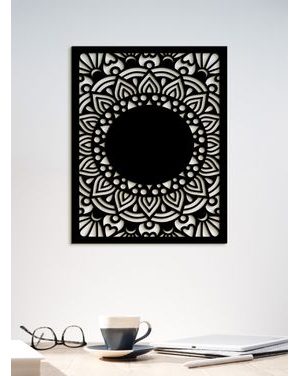 Drevená mandala Sun flower