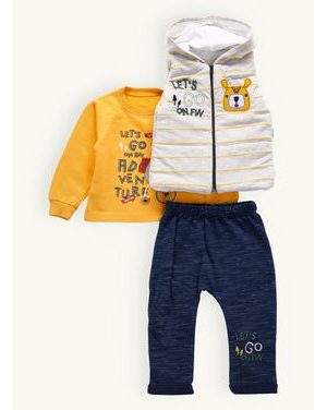 Detská tepláková súprava KENGURA žltá