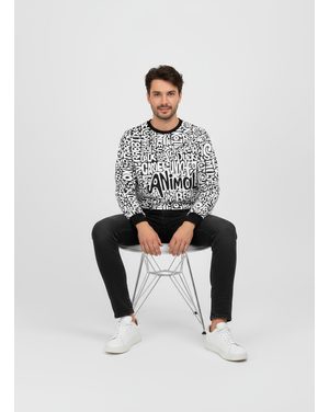 Pánská mikina s černobílým potiskem