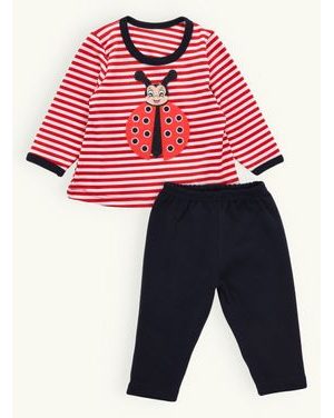 Detská tepláková súprava LIENKA červeno-tmavomodrá