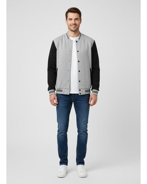 Pánska bejsbalová mikina sivo-čierna