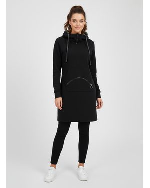 Predĺžená dámska mikina čierna