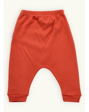 Dojčenské tepláky bez potlače tehlové