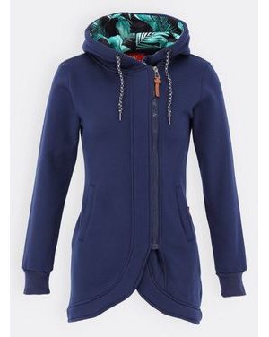 Dlhá dámska tmavomodrá mikina